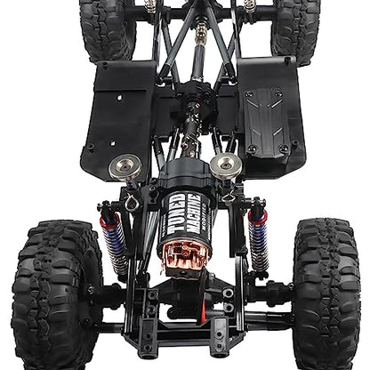 SCX10 II Planetary Gearbox Transfer Case Short Drive Shaft Skid Plate Front Motor Mount for 1/10 RC Crawler Chassis SCX10 II Upgrades Accessories (Black)