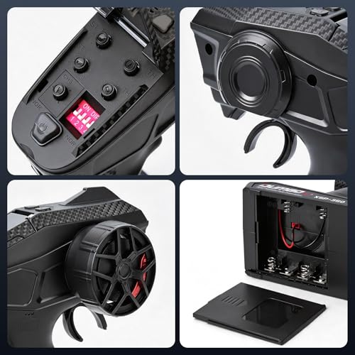 Hosim DUMBORC X5P 5CH RC Remote and Receiver with Gyro for Rc Car Boat Tank | 2.4GHz Remote Controller Build in Gyro, Fail-Safe, Low Voltage Alarm Function, Dual Mix Control, Control Range 350M, FHSS 67