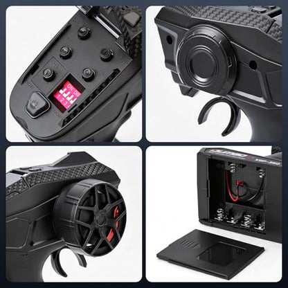 Hosim DUMBORC X5P 5CH RC Remote and Receiver with Gyro for Rc Car Boat Tank | 2.4GHz Remote Controller Build in Gyro, Fail-Safe, Low Voltage Alarm Function, Dual Mix Control, Control Range 350M, FHSS 67