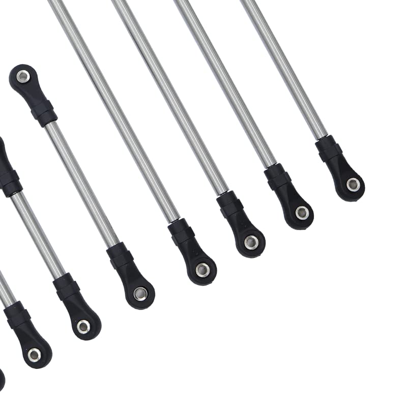 LCG Girder Frame Stainless Steel Linkage Link Rod Rod End for 1/10 RC Crawler Axial SCX10 II III TRX4 Capra 1.9 LCG Rails Chassis Kit (for SCX10 II) - color: For Scx10 II