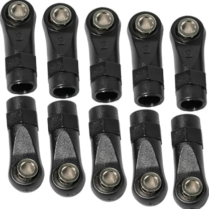 10PCS M4 Nylon Tie Rod End Ball Joint Linkage Ball Head Holder LH/RH Thread Set Compatible with Axial SCX10 Traxxas TRX-4 HSP D90 90046 90047 1/10 RC Truck Buggy Crawler Accessories (L24mm) - style: A
