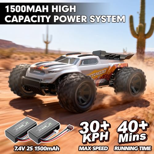 1:18 RC Buggy 36 KPH Fast RC Cars for Adults, 4WD Ready to Run Remote Control Car with 2 Batteries, Hobby RC for Boys and Beginners, JC18W