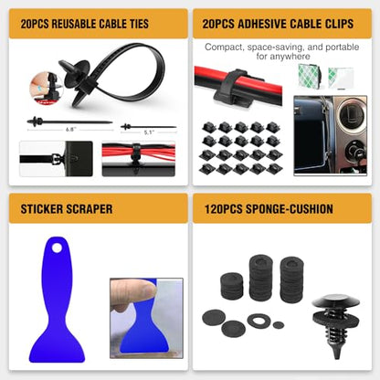 GOOACC 330Pcs Trim Removal Tool Auto Push Pin Bumper Retainer Clip Set | Fastener Terminal Remover Tool Adhesive Cable Clips Pry Kit Car Panel Radio Removal Auto Clip Pliers Blue - color: 330Pcs Clips Removal Kit Blue