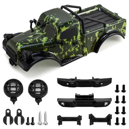 RC Truck Pickup Body Shell for 1/18 RC Crawler Car TRX4M Defender Bronco (Camouflage) - color: Camouflage
