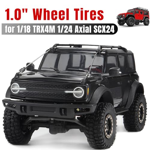 RC Dragon Claw Tires with Sponges Inserts 1.0 Crawler Tires for 1/18 TRX4M SCX24 1/24 RC Crawler Car Upgrade - size: 60 * 20mm