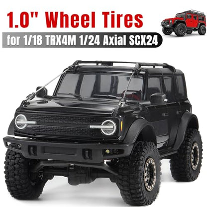 RC Dragon Claw Tires with Sponges Inserts 1.0 Crawler Tires for 1/18 TRX4M SCX24 1/24 RC Crawler Car Upgrade - size: 60 * 20mm