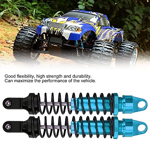 2Pcs 188mm RC Aluminum Shock Absorber Damper for 1/5 Scale OffRoad Cars, Suitable for HSP 94050 RC Gasoline Vehicles (Blue) - color: Blue