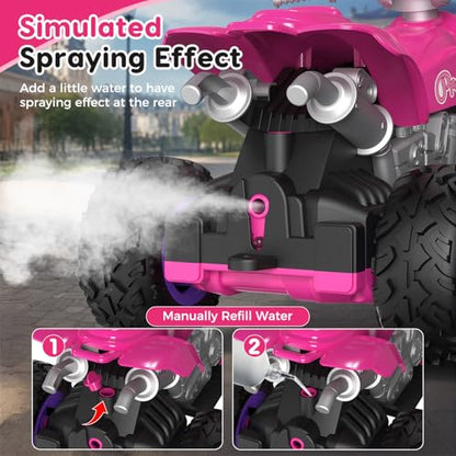 RC Cars for Girls, 2.4GHz Remote Control Car, Off-Road Vehicle, Toy Car for 11.5 Fashion Dolls, Birthday Gift for Kids Ages 3+ (ATV Style)