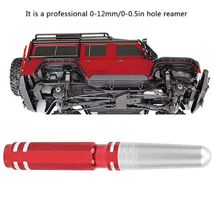 Lightweight Aluminum RC Car Body Hole Puncher 0-12MM Reamer Tool with Ergonomic Grip for Remote Control Vehicle Bodywork Modification Custom Chassis Drilling Accessory