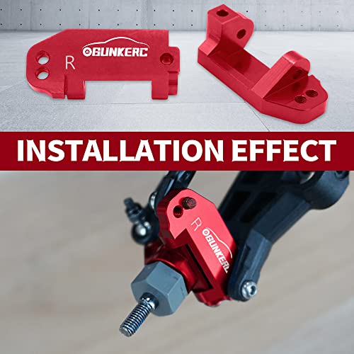 OGRC Caster Block Steering Blocks for Traxxas 2WD Slash/Stampede（Red） | L&R Aluminum Alloy 2WD Caster Block & Steering Blocks for 1/10 Traxxas Slash Stampede Rustler 2WD RC Truck - color: Red