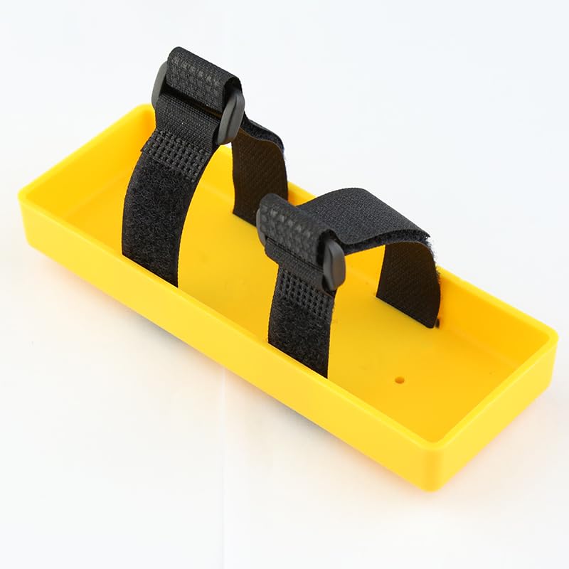 1/10 Crawler Car Battery Tray Case RC Hard Plastic Battery Box Accessories for 2S Lithium & 7.2V NiMH Battery Compatible with 1:10 Off Road Buggy Car Traxxas TRX4 Axial SCX10 II (Yellow) - color: Yellow