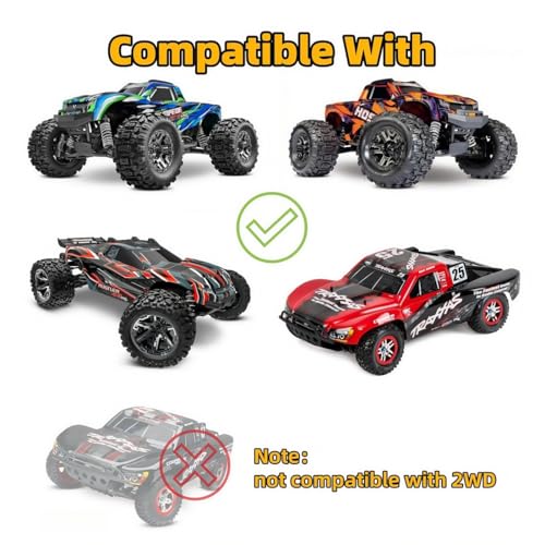 VXL-3s ESC Cooling Fan and Motor Cooling Fan Dual Fan Set Compatible with 1/10 Traxxas Slash 4×4 VXL Rustler 4X4 Stampede 4X4 Hoss 4×4 Velineon VXL-3s Heat Sink,Silvery - color: Silvery