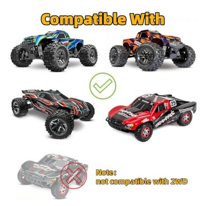 VXL-3s ESC Cooling Fan and Motor Cooling Fan Dual Fan Set Fit for Upgrades 1/10 Traxxas Slash 4×4 VXL Rustler 4X4 Stampede 4X4 Hoss 4×4 Velineon VXL-3s Heat Sink,Golden - color: Golden