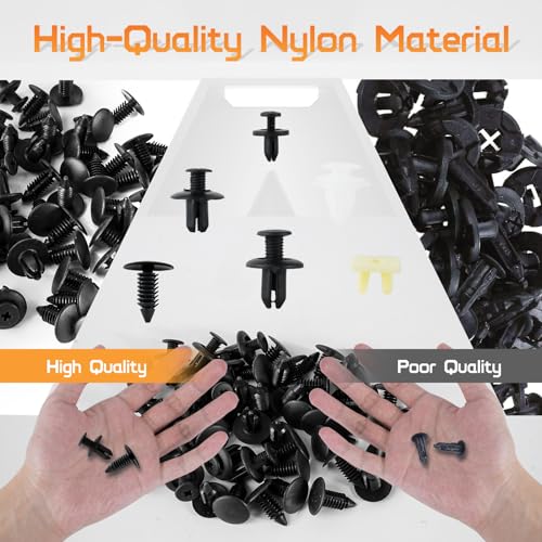 OTUAYAUTO 150PCS Nylon Fasteners Rivet Kit, Car Bumper Push Retainer Clips | Replacement Parts of Fenders, Fit for Honda, OEM: 90189-06010, 1605396 - size: Replacement for Honda (150 pieces)