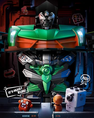 Veeniix V992 1:14 Scale 2-in-1 Transform RC Robot Car Toy, Green | Gesture Sensing & Auto Deformation, LED Lights & Sound, 2 Batteries 60 Min Play, Durable ABS, Gifts for Boys and Girls 4-6 - color: Green
