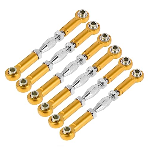 6Pcs Turnbuckle Rod Linkage for Epxhsp Racing Hpi Truck Buggy Upgrade Parts Construction Yellow - color: Yellow