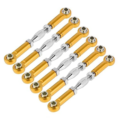 6Pcs Turnbuckle Rod Linkage for Epxhsp Racing Hpi Truck Buggy Upgrade Parts Construction Yellow - color: Yellow