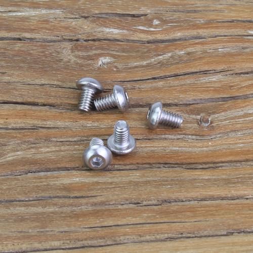 105 Pieces M2.5 x 4mm Button Head Socket Cap Screws, Thread Pitch 0.45mm, Sutemribor M2.5 Screws, 304 Stainless Steel, Fully Threaded, Silver - size: M2.5 x 4mm, style: Button Head