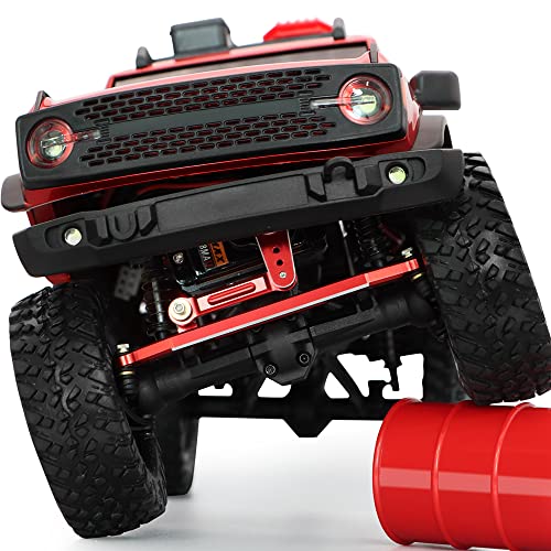SCX24 Servo EMAX Servo with Servo Mount & Arm & Steering Link Set R | Metal Gear Steering Servo, SCX24 Upgrade Parts - color: Red