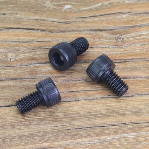 55 Pieces M5 x 8mm Socket Head Cap Screws, Thread Pitch 0.8mm, Sutemribor M5 Black Screws, 12.9 Grade Alloy Steel, Black Oxide Finish, Fully Threaded - size: M5 x 8mm, style: Socket Head