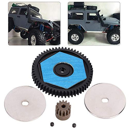RC Car Spur Gear, Metal 56T Spur Gear and 12T Motor Gear RC Replacement Spare Upgrade Parts Accessories for SCX10 RC Car Model Spur Gear 32P Scx10 Ii Spur Gear