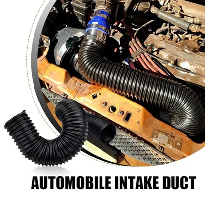 1 PC Car Inlet Cold Air Intake Hose, Flexible Vehicle Feed Pipe Replacement, Universal Stretchable Waterproof Durable Automotive Tube Accessories for Truck SUV Car (Black #63MM) - color: Black #63MM