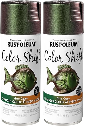 Rust-Oleum 372478 Specialty Color Shift Spray Paint, 11 oz, Green Copper (Pack of 2) - color: Green Copper, size: 11 oz (Pack of 2)
