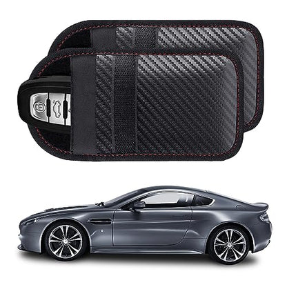 Kewucn 2 Pack Faraday Bag - RFID Signal Blocking Key Fob Protector and Anti-Hacking Faraday Cage, Premium Car Key Safe Protector (Medium) - size: Medium (3.35×5.32 inches)