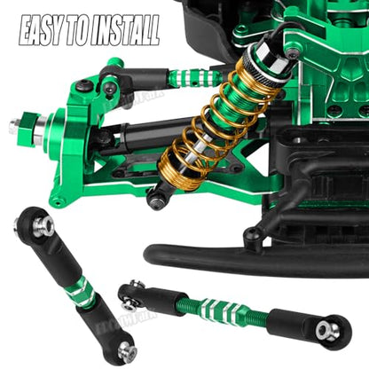 RC Upgrades Part for 1/10 Granite/Senton 3S & Mega550,Shock,A-Arm,Caster Block,Steering Blocks,Stub Axle Carriers,Links,Gearbox,Center Driveshaft Axles,Support,25T Spline,Steering,Green - color: Green - (Upgrades Part)