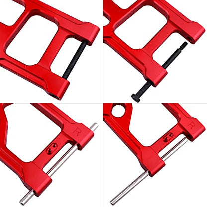 Aluminum Rear Lower Suspension Arms for ARRMA Kraton 8S BLX 1/5 Scale RC Truck (1 Pair), Replaces ARA330590 Upgrades (Red) - color: Red