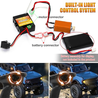 GOUPRC 2 in 1 ESC & Receiver with 3CH 2.4GHz RC Transmitter ESC Remote Controller Receiver Combo for Axial SCX24 RC Car - style: 3CH Transmitter & Receiver