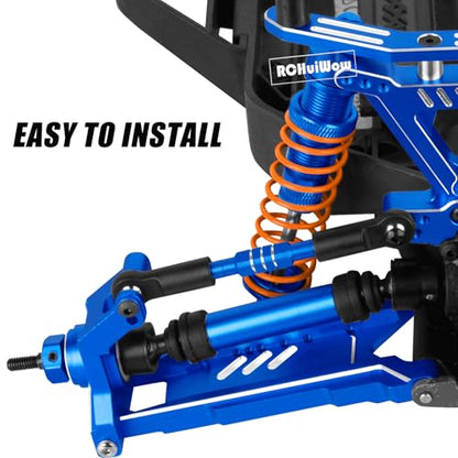RC Driveshafts Axles Upgrades Part for 1/10 4WD Slash 4x4(VXL),Rustler 4x4(VXL),Stampede 4x4(VXL),Jat0 4X4(VXL),Steel Front Rear CVD Drive Shaft Hops Up,Replace #9051#9052,Navy Blue