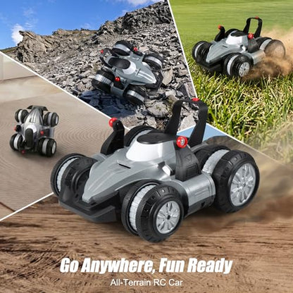 Remote Control Stunt Car for Kids, Toy Cars Gifts for Boys 6 Years Old Up | 360° Rotation, Side Wheel Drive Standing Drive, Rechargeable 4WD Drift RC LED Lights