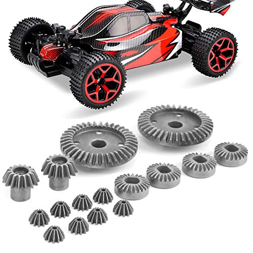 VGEBY Differential Gears, High Precision Metal 16Pcs Set for RC Car Upgrading, 1:18 Scale Universal Fit for Building and Repairing