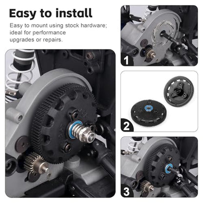 Slipper Clutch Eliminator for Traxxas 1/10 Rustler VXL Slash Stampede Bandit XL5 2WD Gearbox Parts (Black) - color: Black