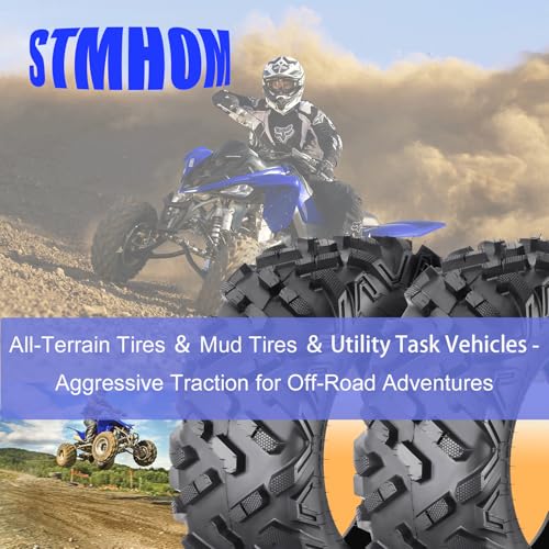 ATV Tires 25x8-12 Set of 2 ATV Tires All Terrain Tires, 25x8-12 6PR Sand Mud Off-Road Tires, Tubeless - size: 25x8-12