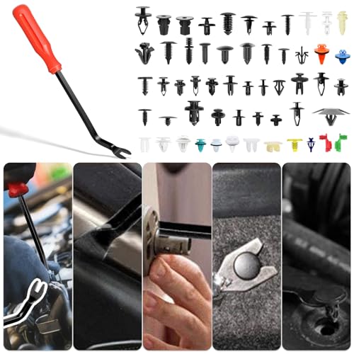 Car Retainer Clips 1501 PCS, 55 Sizes Car Panel Trim Clips Kits, Auto Push Fasteners for Ford GM Toyota Honda Chrysler BMW Benz Nissan Subaru Mazda Chevy GMC - size: 1501PCS