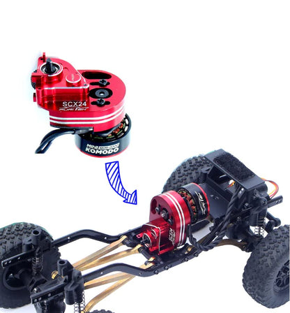 Furitek Mini Stellar Transmission with Mini Komodo Brushless - Remote Control Car Electronic, RC Car, RC Truck Transmission Motor for SCX24 (FUR-2262)