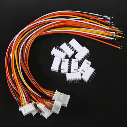 40Pairs JST-XH Connector Kit, XH 2.54mm 2/3/4/5 Pin Header Male and Female Connectors Plug Adapter with Flat Wire Cable 200mm 26AWG Compatible with JST XH (2/3/4/5P/Set) - color: 2/3/4/5P/Set