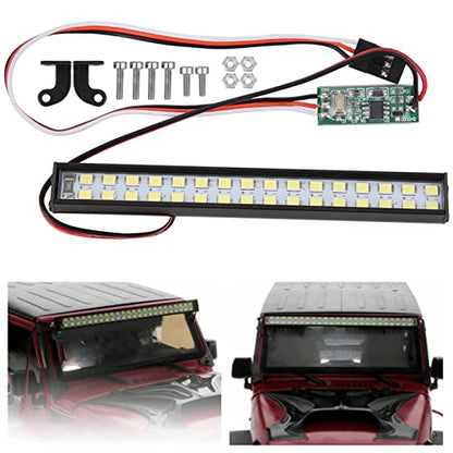 Pilipane 32pcs Lamp Beads RC Car Roof Lamp, RC Crawler Light Bar Roof Lamp Kit and Universal LED Light Bar Accessory Model car Parts, LED Light Bar Kit （ 3.9 x 0.5 x 0.5in）