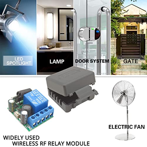 DieseRC Wireless Remote Control Switch 433Mhz 5V 12V 24V 1 Channel Radio Control Relay Receiver with 1 Transmitter Keyfobs Potential-Free Contacts Relay Controller - color: 1 Recever and 1 Transmitter