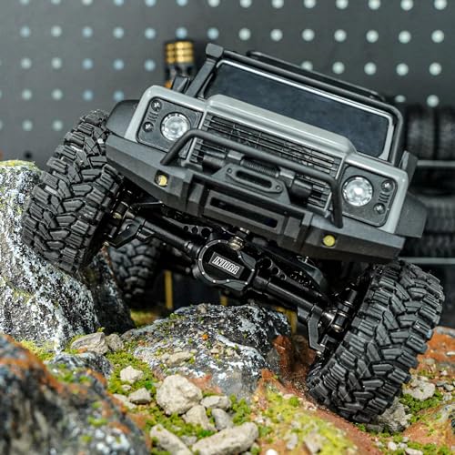 INJORA Front&Rear Axles Set - +4mm Extended Aluminum Complete Axles for TRX4M Upgrade 1/18 RC Crawler Car - size: Front&Rear