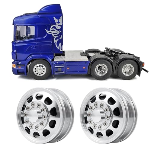 RC Car Toys Parts for Tamiya 1/14 Aluminum Alloy Front Rear Wheels Rims Hubs Set 6x6 8x8 RC Tractor Truck Trailer Car Accessories(6x6) - size: 6x6