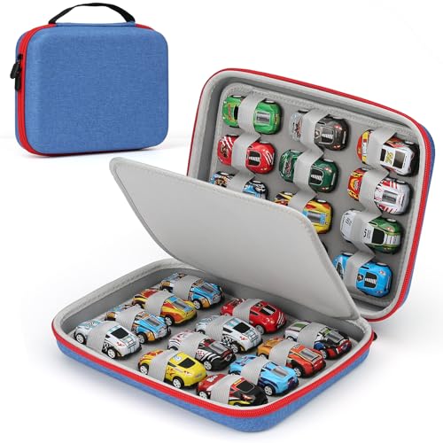 Hard Car Storage case for Diecast Cars, Storage Bag Compatible with 24 Diecast Cars, Matchbox Cars, Mini Cars, Diecast Cars Storage for Kids （Only Box）