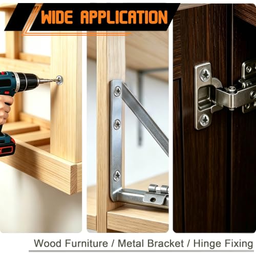 Dianrui 280 PCS 304 Stainless Steel Screws, #6#8 Wood Screws Assortment Kit, Assorted Sheet Metal Screws, ‌Phillips Drive Pan Head Assorted Sheet Metal Screws Marine Grade 1”,3/4”,5/8”,1/2” - size: 280PCS-SV