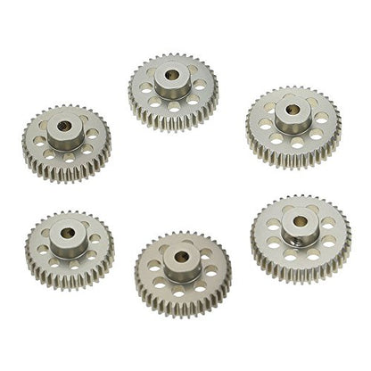 KingVal Replacement 6PCS 48DP 3.175mm 36T 37T 38T 39T 40T 41T Aluminium Pinion Motor Gear Combo Compatible with 1/10 RC Car Brushed Brushless Motor - size: 36-41T