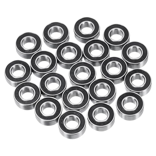 uxcell 20pcs 686-2RS Miniature Deep Groove Ball Bearings 6x13x5mm Double Sealed Bearings (Black) for Electric Motor, Home Appliances, Machinery, P6 (ABEC 3) - color: Black, size: 686-2RS