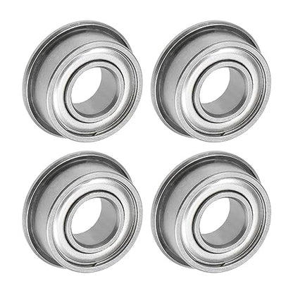 uxcell F686ZZ Flanged Ball Bearing 6x13x5mm Double Shielded Chrome Steel Flange Bearings, 4pcs - size: 6x13x5mm