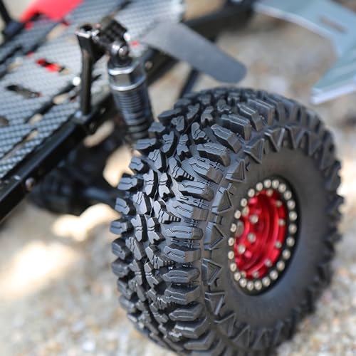 REDSPIDER 1.9 Crawler Tires（4pcs）RC Crawler Tires OD 4.33'' for 1/10 RC Crawler TRX4 SCX10 90046 Redcat Gen8 RC4WD D90 TF2 MST 1.9 Beadlock Wheels