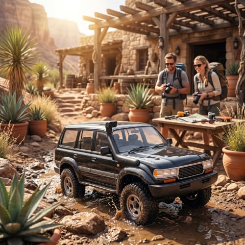 RC Car Snorkel, Durable Replacement, RC Crawler Snorkel Waterproof Design for LC80 1/10 Scale Off-Road Enthusiasts and Wet Terrain Adventures
